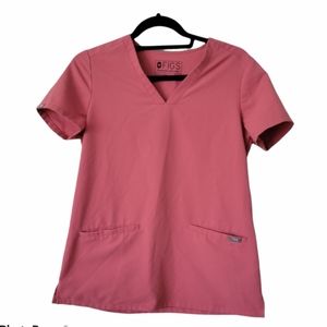 Figs pink casma scrub top women's size XS